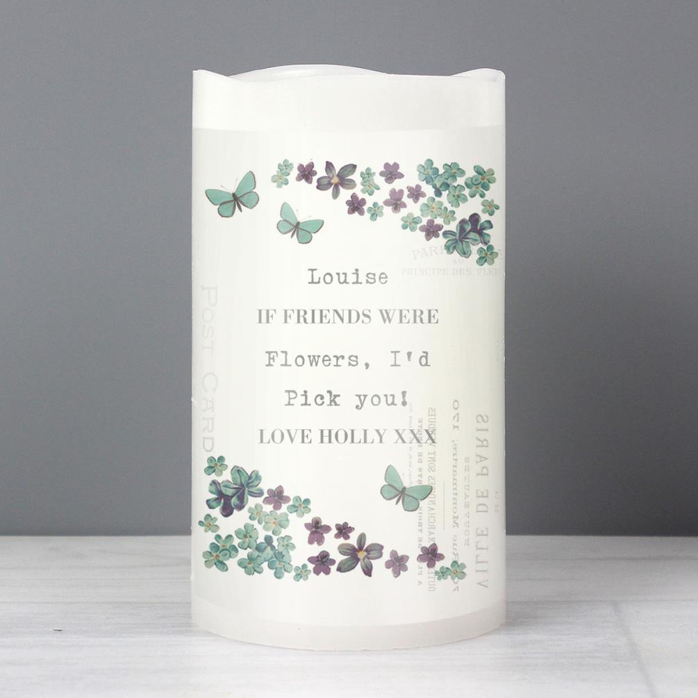 Personalised Forget Me Not LED Candle Extra Image 2